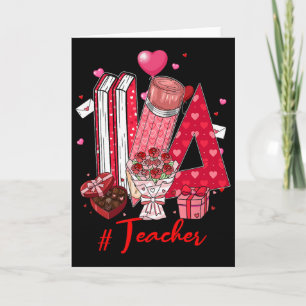 Tarjeta Herramientas para maestros corazones flores broma