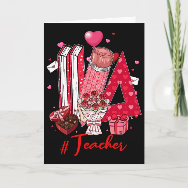 Tarjeta Herramientas para maestros corazones flores broma  (Anverso)