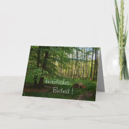 Tarjeta Herzliches Beileid ! Grüner Wald