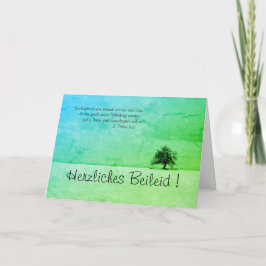 Tarjeta Herzliches Beileid - mit Spruch aus der Bibel
