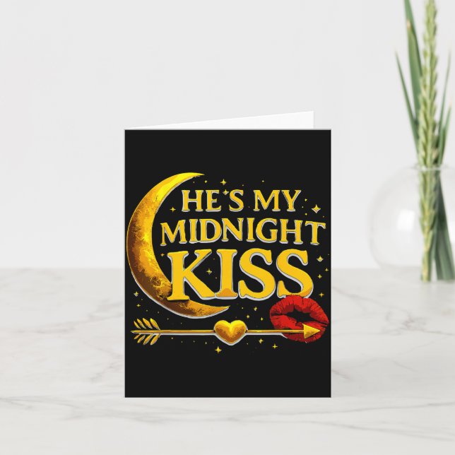 Tarjeta He's My Midnight Kiss Valentine’s Day Meme Matchin (Anverso)