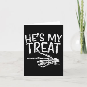 Tarjeta Hes My Tret Skeleton Matching Couple Halloween Co