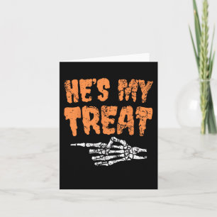 Tarjeta Hes My Tret Skeleton Matching Couple Halloween Co