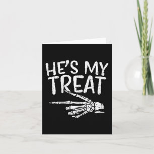 Tarjeta Hes My Tret Skeleton Matching Couple Halloween Co