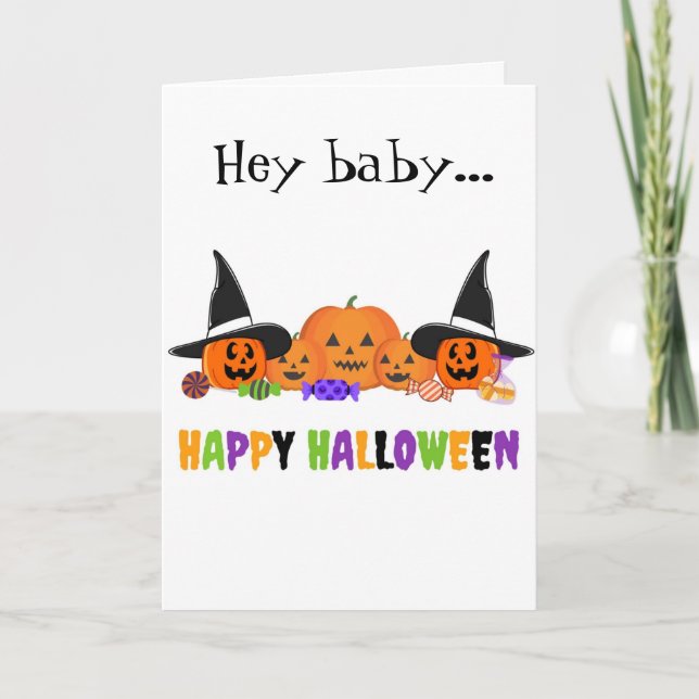 TARJETA "HEY BABY" CELEBRAMOS "JUNTOS" A HALLOWEEN (Anverso)