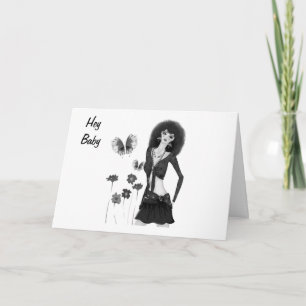 TARJETA HEY BABY FELIZ PRIMER ANIVERSARIO