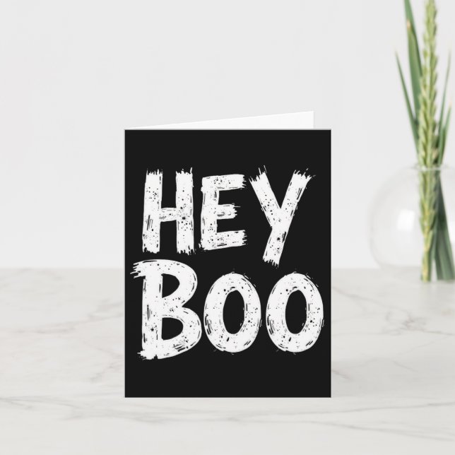 Tarjeta Hey Boo Funny Halloween Ghost (Anverso)