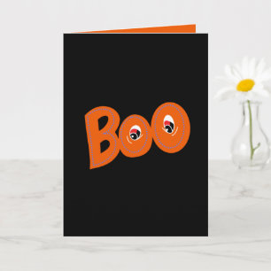Tarjeta Hey Boo Te Asusté Tipografía Dibujando Arte