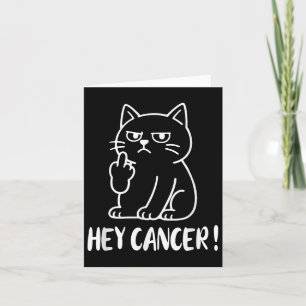 Tarjeta Hey Cáncer F U Gracioso Meme Cat Dedo Medio Ca