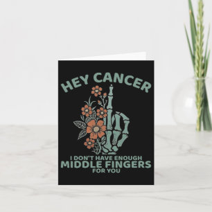 Tarjeta Hey Cáncer No Tengo Suficientes Dedos Medianos Par