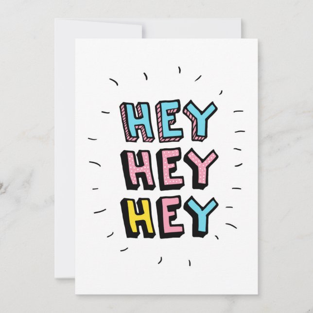 Tarjeta Hey Hey Hey Hey (Anverso)