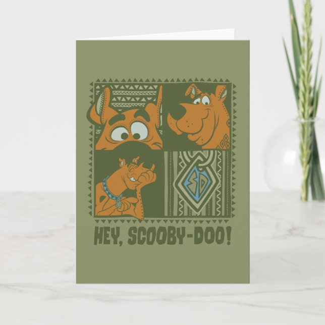 Tarjeta Hey Scooby-Doo Tribal Square Graphic (Anverso)