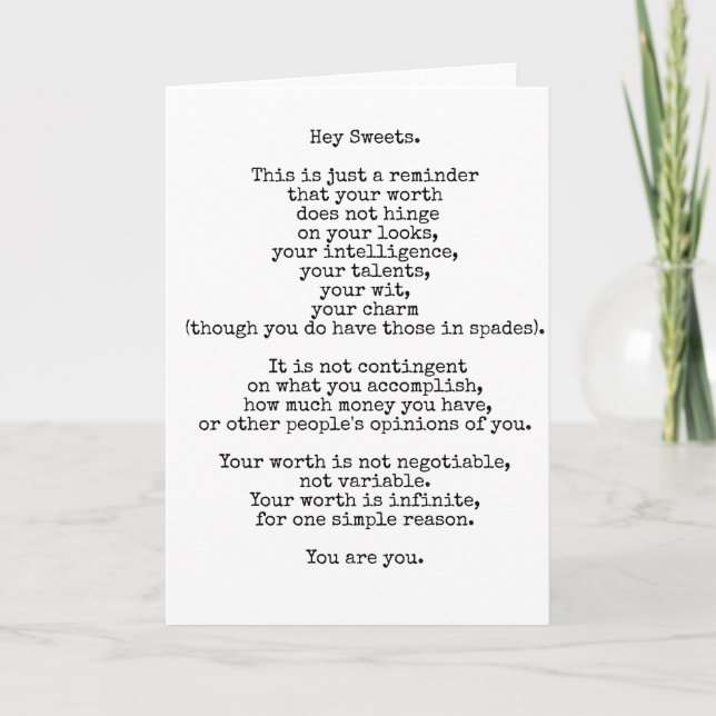 Tarjeta Hey Sweets Greeting Card (Anverso)