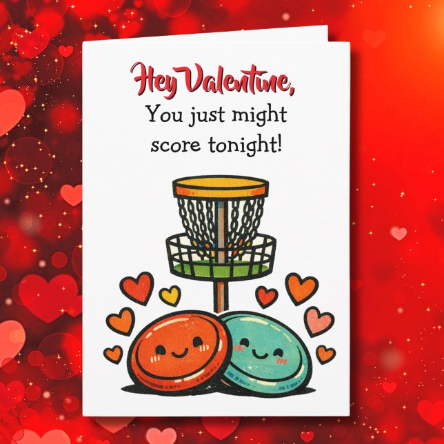 Tarjeta Hey Valentine, You just might Score | Flirty (Subido por el creador)