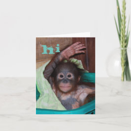 Tarjeta Hi Sweet Baby Orangutan
