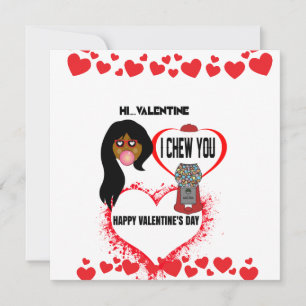 Tarjeta HI Valentine, te critico en la escuela de ciruela