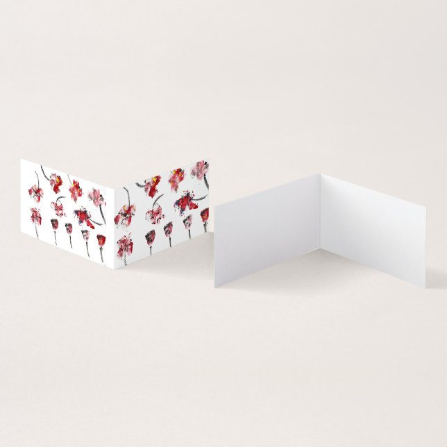Tarjeta Hibiescu y Rosas (Interior y exterior)