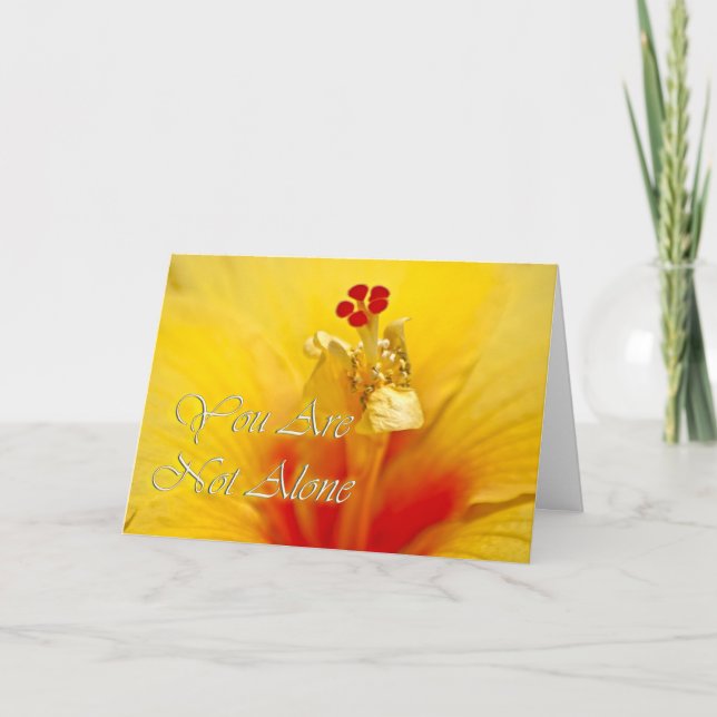 Tarjeta Hibiscus amarillo no solo (Anverso)