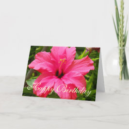Tarjeta Hibiscus - Feliz cumpleaños