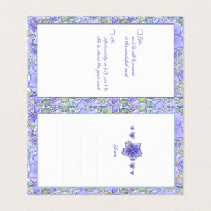 Tarjeta Hibiscus & lace BLUE
