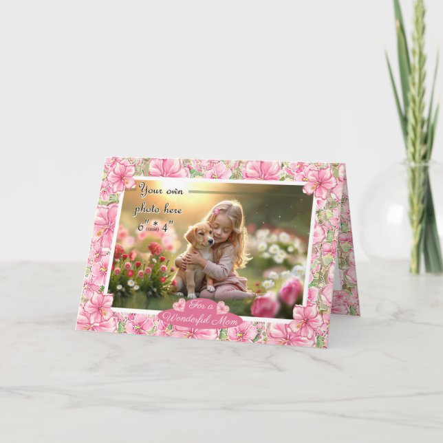 Tarjeta Hibiscus & lace PINK (Anverso)