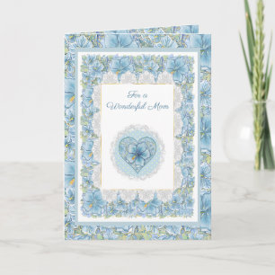 Tarjeta Hibiscus & lace TURQUOISE