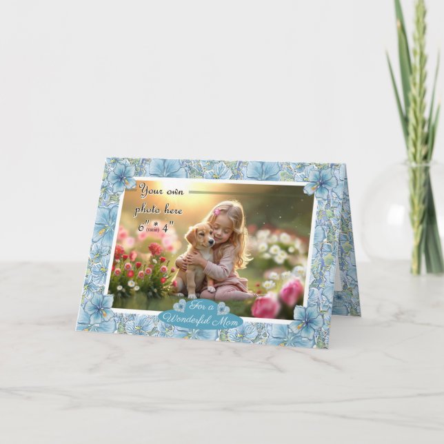 Tarjeta Hibiscus & lace TURQUOISE (Anverso)