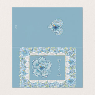 Tarjeta Hibiscus & lace TURQUOISE