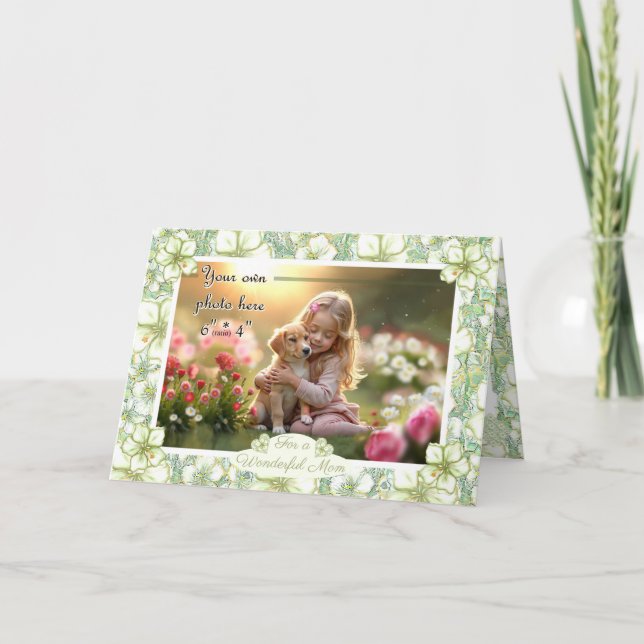 Tarjeta Hibiscus & lace WHITE (Anverso)