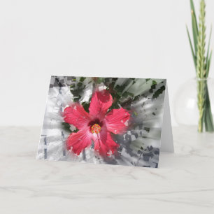 Tarjeta Hibiscus Rojo