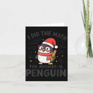 Tarjeta Hice Las Matemáticas La Respuesta Es Pingüino Navi
