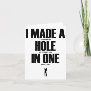 Tarjeta Hice Un Agujero En Un Gracioso Regalo De Golf Shir