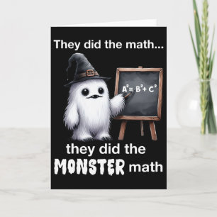 Tarjeta Hicieron la matemática monstruosa Yeti Té divertid
