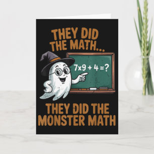 Tarjeta Hicieron traje de Halloween para profesora de mate