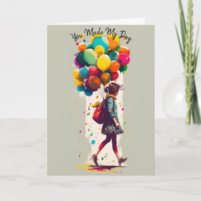 Tarjeta Hiciste Mi Día - Gracias (Anverso)