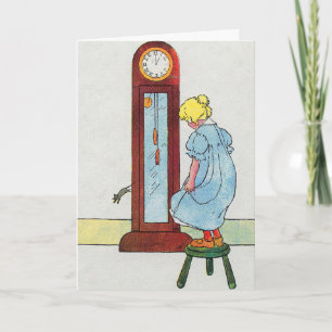 Tarjeta Hickory, Dickory, Dock Mother Goose Nursery Rhyme