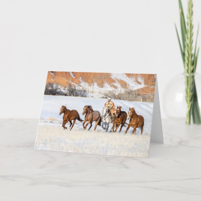 Tarjeta Hideout Horse Ranch, Wrangler y Horses (Anverso)