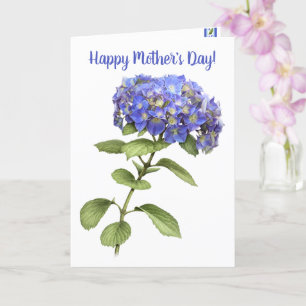 Tarjeta Hidrangea azul Día de la Madre Personalizada