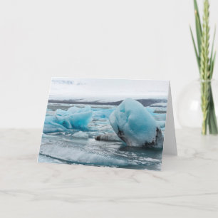 Tarjeta Hielo En La Laguna Glacial Jokulsarlon