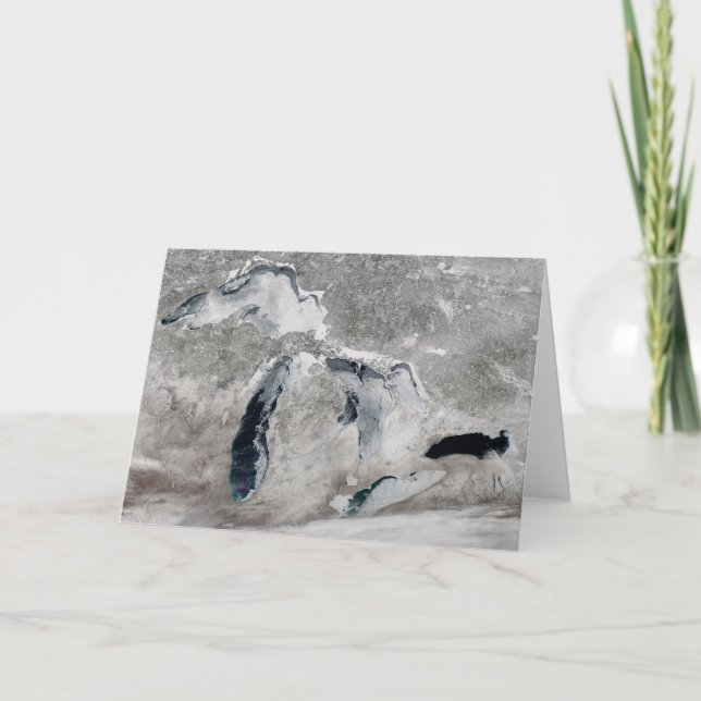 Tarjeta Hielo En Los Grandes Lagos, Estados Unidos. (Anverso)