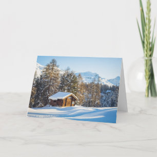 Tarjeta Hielo y nieve   Alpes suizos de cabina de invierno