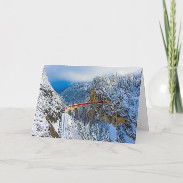 Tarjeta Hielo y nieve | Bernina Express, Suiza (Anverso)