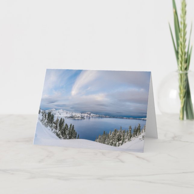 Tarjeta Hielo y nieve | Crater Lake Oregon (Anverso)