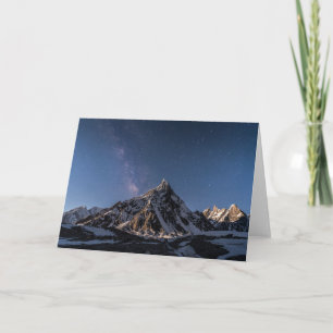 Tarjeta Hielo y nieve Glaciar Baltoro Vía Láctea, Pakist
