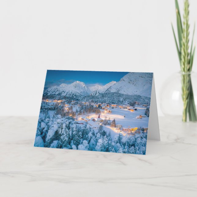 Tarjeta Hielo y nieve | Graubunden, Engadin, Suiza (Anverso)