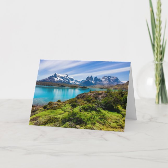 Tarjeta Hielo y nieve | Lago Pehoe, Patagonia, Chile (Anverso)