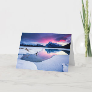 Tarjeta Hielo y nieve Mt. Rundle, Canadá