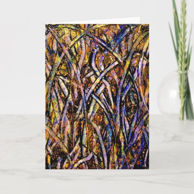 Tarjeta Hierba de cristal del carnaval con el hongo de (Anverso)