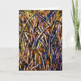 Tarjeta Hierba de cristal del carnaval con el hongo de