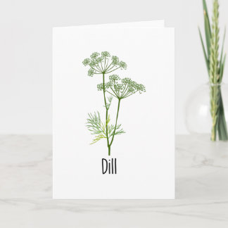 Tarjeta Hierba de las especias Dill